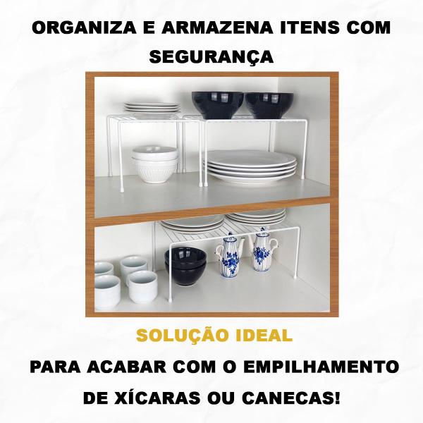 Imagem de Kit 3 Organizador de Armário Aramado Aço Reforçado Antiferrugem