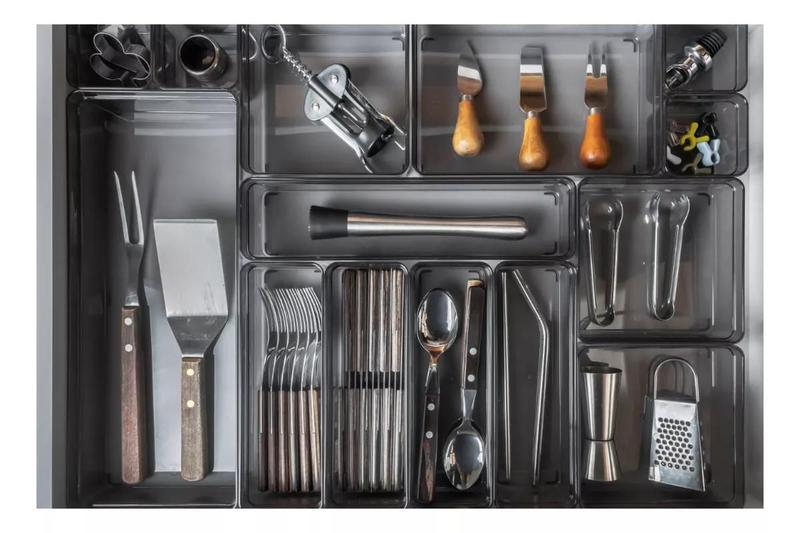 Imagem de Kit 3 Organizador Gaveta Quarto Cozinha Modular Multiuso