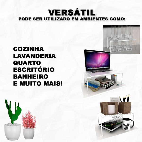 Imagem de Kit 3 Organizador para Casa Médio Prateleira Aço Reforçado