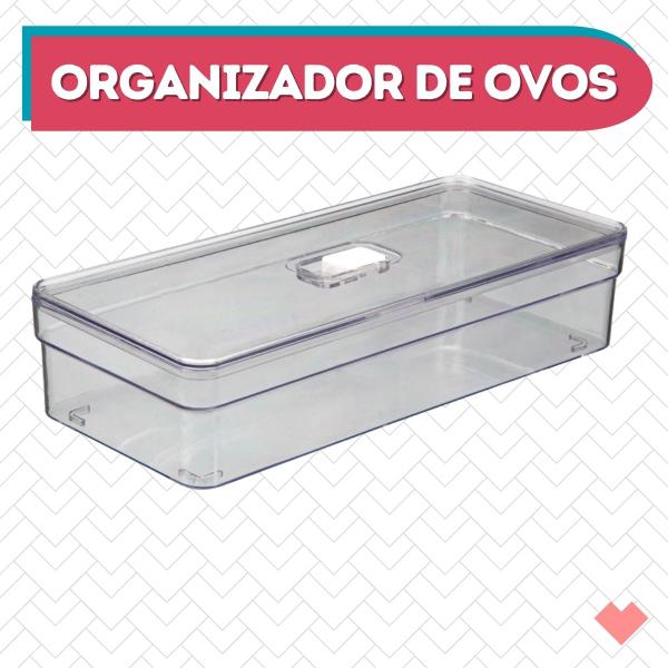 Imagem de Kit 3 Organizadores Baixo Acrilico Com Cesta Ideal Para Geladeira