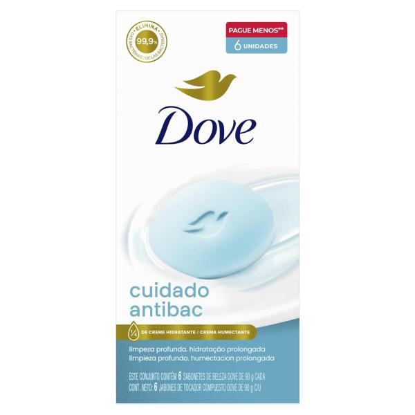 Imagem de Kit 3 Packs Sabonete Dove Cuida e Protege 6 unidades