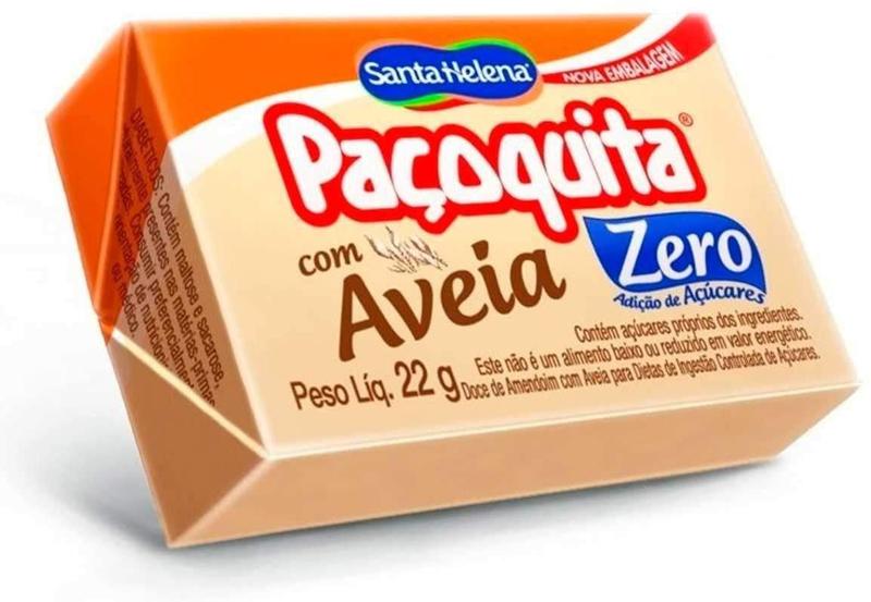 Kit 3 Paçoquita Aveia Zero Açúcar 24 x 22g - Santa Helena Imagem de Kit 3 Paçoquita Aveia Zero Açúcar 24 x 22g