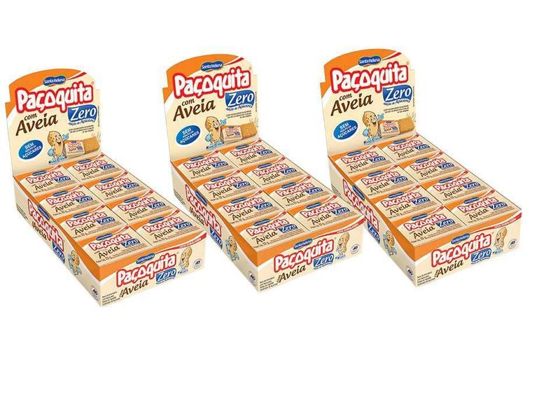 Kit 3 Paçoquita Aveia Zero Açúcar 24 x 22g - Santa Helena Imagem de Kit 3 Paçoquita Aveia Zero Açúcar 24 x 22g