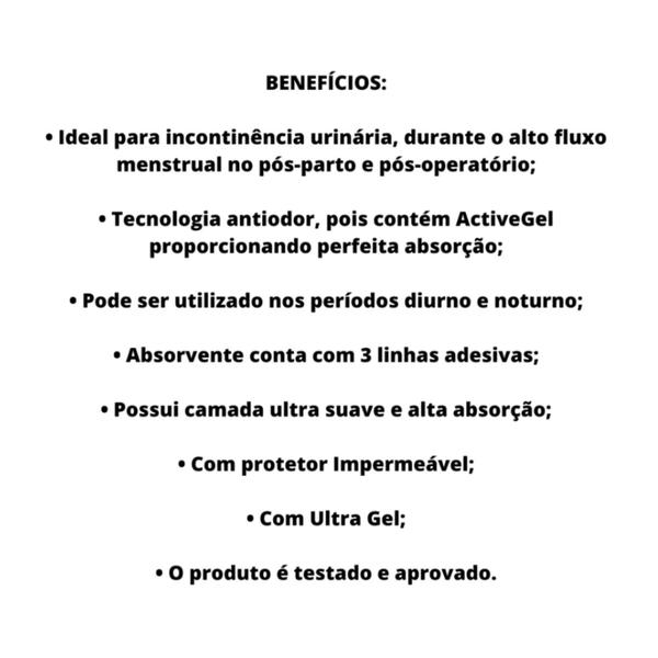 Imagem de Kit 3 Pacotes Absorvente Pós Parto Fluxo Intenso C/15 Unidades Cada