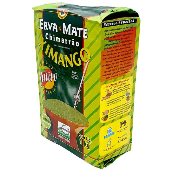 Imagem de Kit 3 Pacotes Erva-Mate para Chimarrão Nativa Reserva Especial Ximango 1kg Embalada à Vácuo