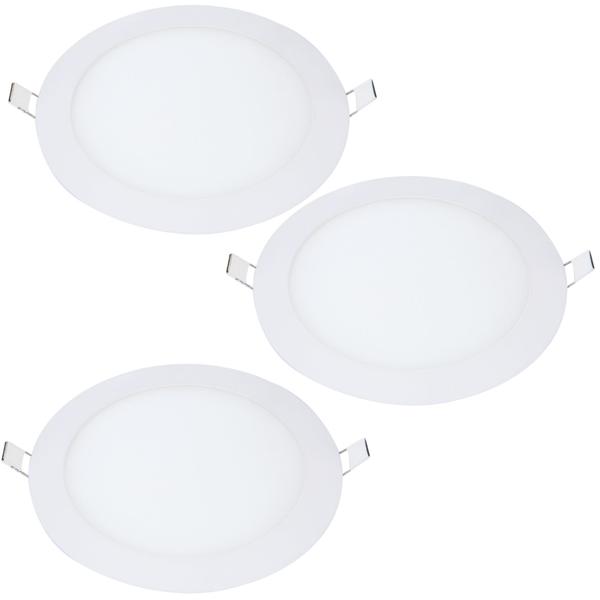 Imagem de Kit 3 Paineis de Led Embutir Redondo Bivolt 30Ø 24w 1680 Lumens Neutra Avant