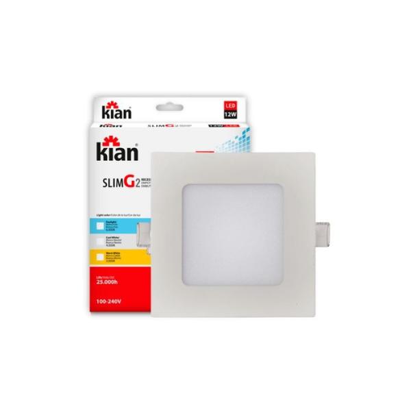 Imagem de Kit 3 Painéis Led Embutir 12w Quadrado Branco Frio Bivolt