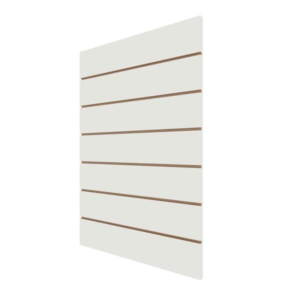 Imagem de Kit 3 Painel Canaletado Branco Expositor Parede Inteligente Mdf Para Loja 0,90x0,60m