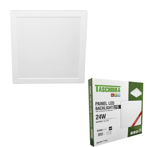 Imagem de Kit 3 Painel Plafon Teto Led Quadrado Sobrepor 24w Bivolt