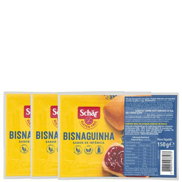 Imagem de Kit 3 Pão Bisnaguinha Schar 150g