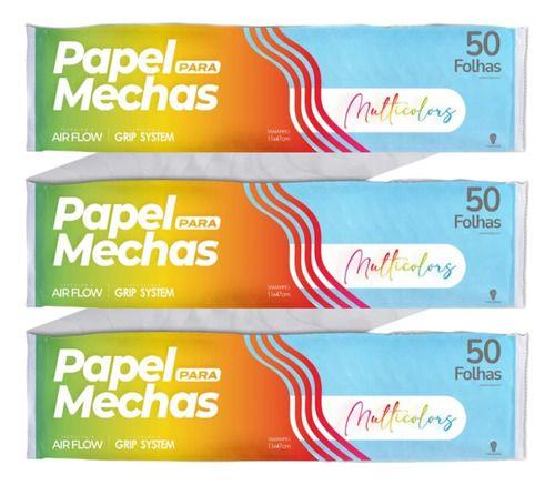 Imagem de Kit 3 papel multicolors 150 folhas azul