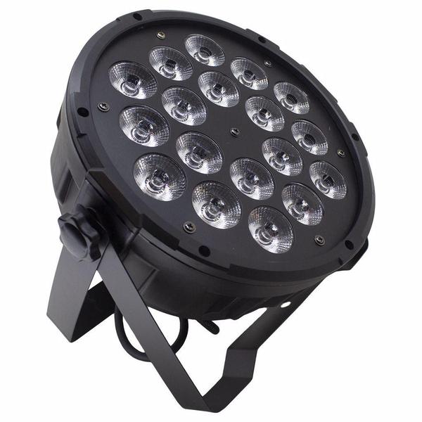 Imagem de Kit 3 Par Led Slim 18X12W Full+3 Laser Beam Rgb 60W +Dmx 512