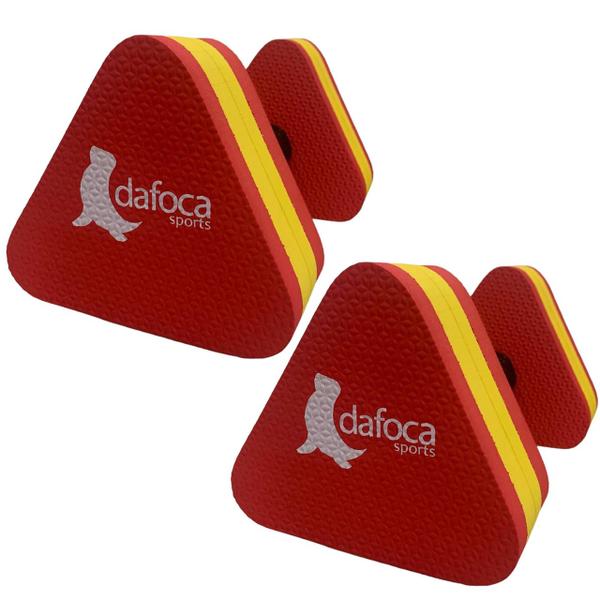 Imagem de Kit 3 Pares de Halteres Hidroginástica Em EVA 3 A 4 Kg DF4013-AM Vermelho/Amarelo Dafoca Sports