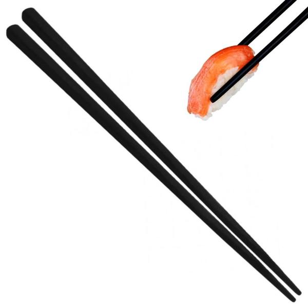 Imagem de Kit 3 Pares de Hashi em Poliestireno 22 Cm Modelo Decorado Preto + Vermelho + Preto Liso  Nihon Shikko 