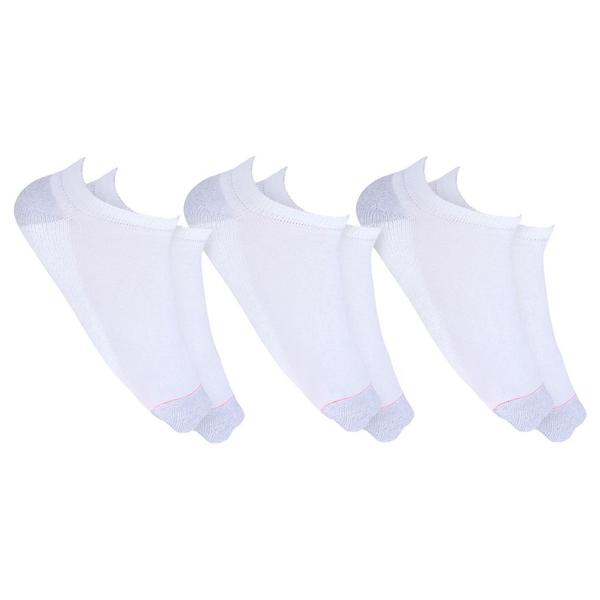 Imagem de Kit 3 Pares de Meia Esportiva Hanes Sapatilha 5190 Branco