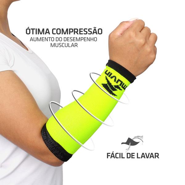 Imagem de Kit 3 Pares Manguito Curto Voleibol Arrow Muvin - Vôlei  Proteção - Compressão - Conforto