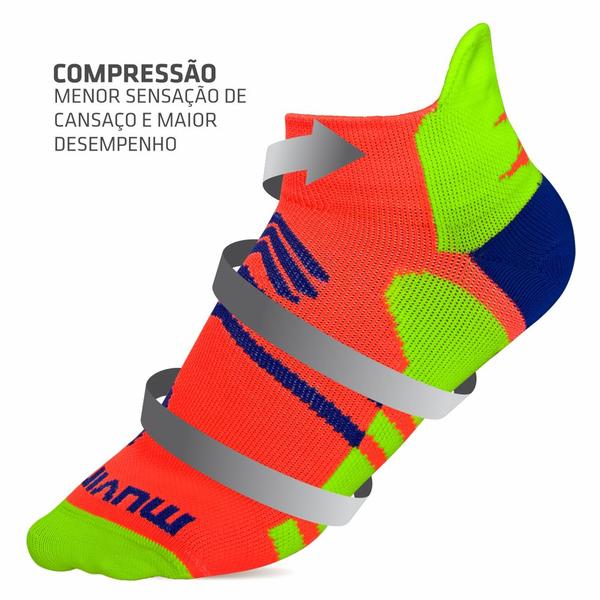 Imagem de Kit 3 Pares Meia de Compressão Cano Curto Arrow Muvin Para Exercícios  Conforto e Proteção Contra Bolhas