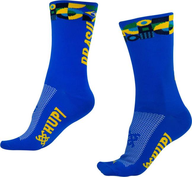 Imagem de Kit 3 Pares Meia HUPI Brasil - Azul 3.0, Preto 1.0 e Azul 4.0