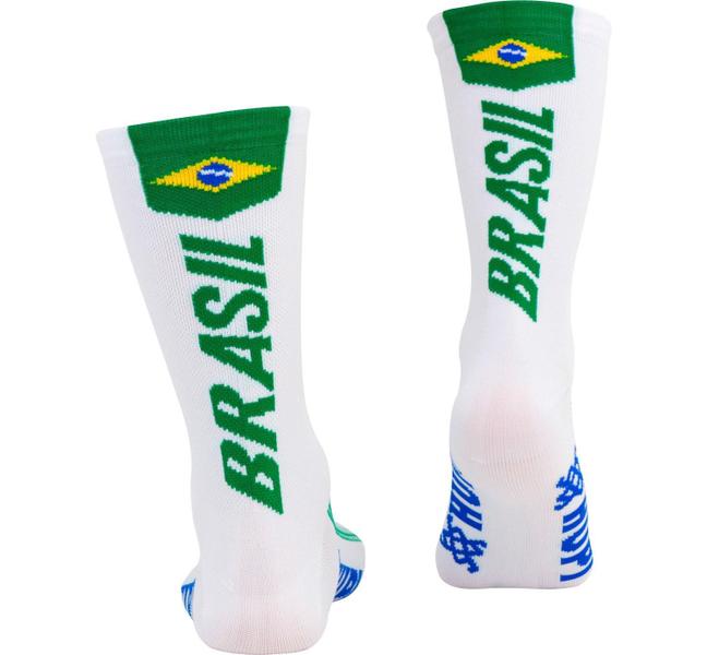 Imagem de Kit 3 Pares Meia HUPI Brasil - Branco 1.0, Preto 1.0 e Brasil