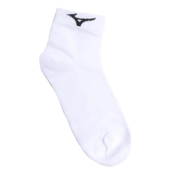 Imagem de Kit 3 Pares Meias Esportivas Mizuno Cano Curto Branco