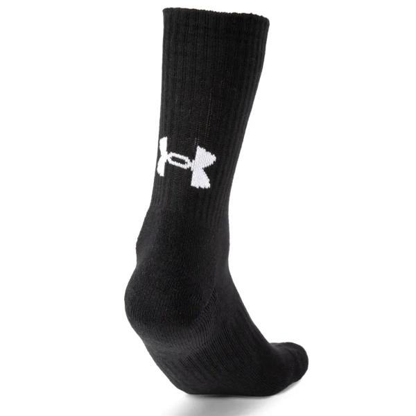 Imagem de Kit 3 Pares Meias Under Armour Cano Alto Treino Preto