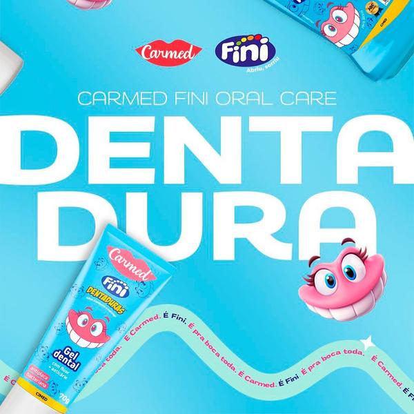 Imagem de Kit 3 Pasta de Dente Fini Dentadura Creme Dental Gel 70g com Flúor Carmed