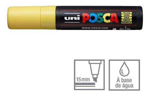 Imagem de KIT 3 PC-17K Caneta Posca Amarelo Ponta Chanfrada