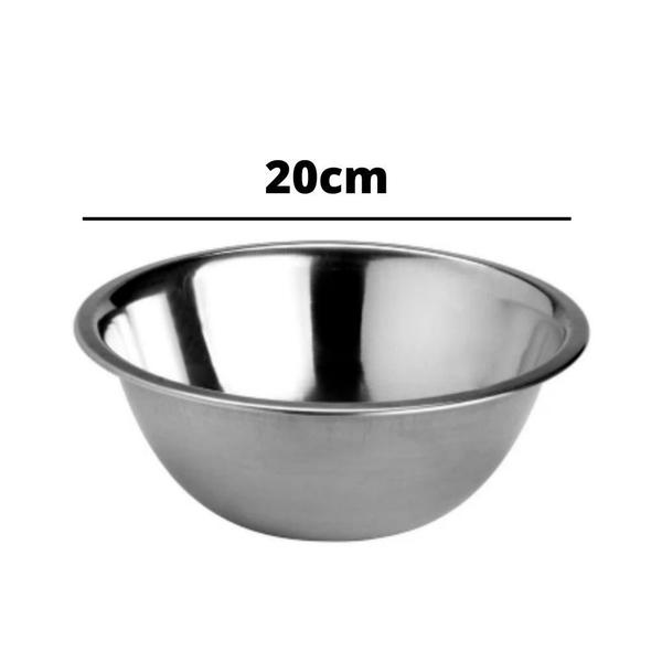 Imagem de Kit 3 pçs Amassador Batata + Tigela Bowl 24cm + Descascador