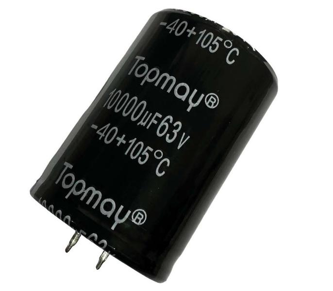 Imagem de Kit 3 pçs - capacitor eletrolitico 10000x63v - 10000uf x 63v