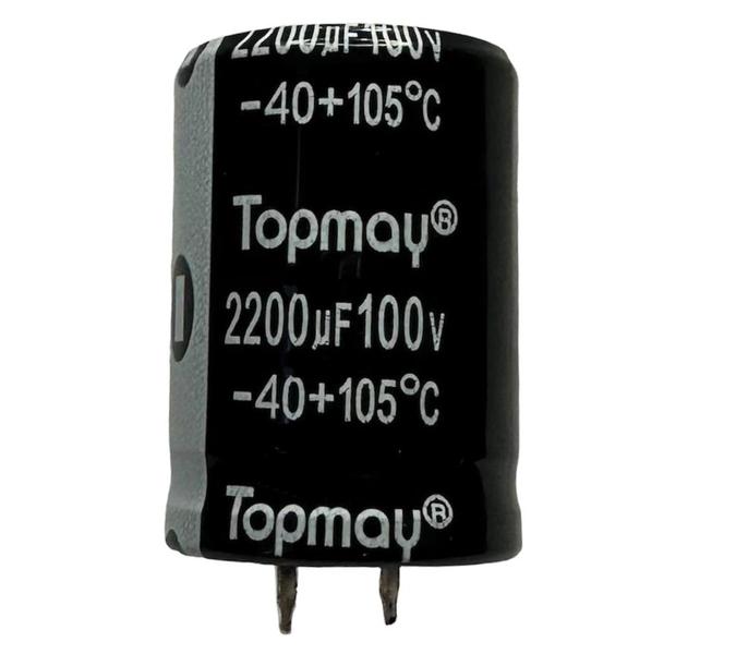 Imagem de KIT 3 PÇS - CAPACITOR ELETROLITICO 2200X100V - 2200UF X 100V - 105º GRAUS