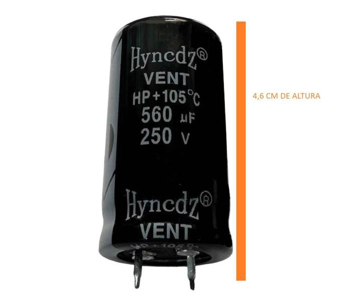 Imagem de Kit 3 pçs - capacitor eletrolitico 560x250v - 560uf x 250v