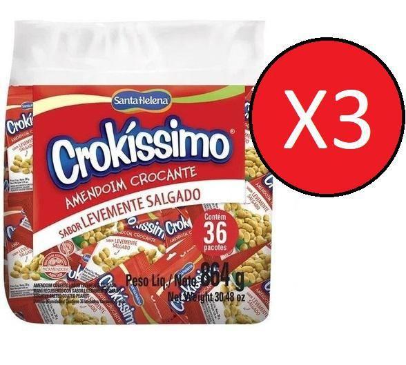 Kit 3 Pcts Amendoim sem Pele Santa Helena 36X24G - 864G Imagem de Kit 3 Pcts Amendoim sem Pele Santa Helena 36X24G - 864G