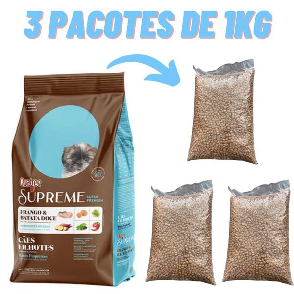 Imagem de Kit 3 pcts Ração Para Cães Quatree Supreme Raças Pequenas Filhotes