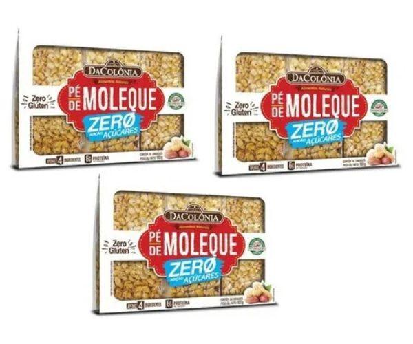 KIT - 3 Pé de Moleque Zero Açúcar Sem Glúten DaColônia - 100g Imagem de KIT - 3 Pé de Moleque Zero Açúcar Sem Glúten DaColônia - 100g