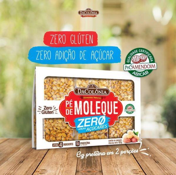 KIT - 3 Pé de Moleque Zero Açúcar Sem Glúten DaColônia - 100g Imagem de KIT - 3 Pé de Moleque Zero Açúcar Sem Glúten DaColônia - 100g