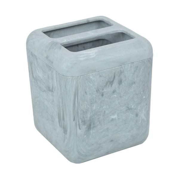 Imagem de Kit 3 Peças Conjunto para Banheiro Bancada Lavabo Cube Marmorizado