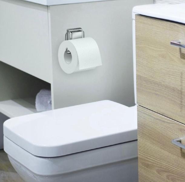 Imagem de Kit 3 peças de banheiro fixaçao parede toalheiro saboneteira papel higienico