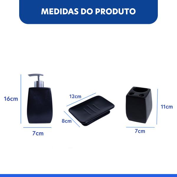 Imagem de Kit 3 Peças de Lavabo Preto Ideal para banheiros ou lavabos