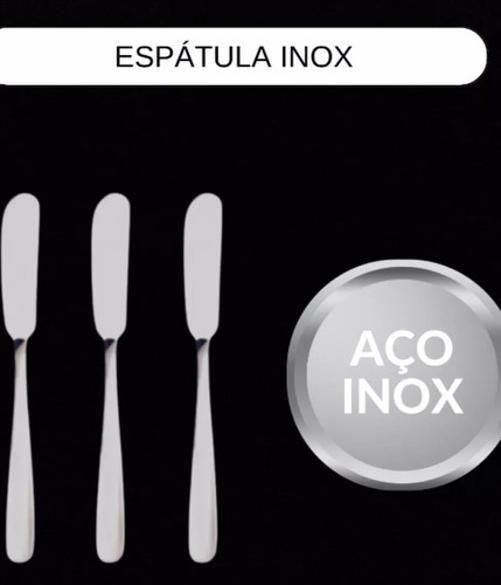 Imagem de Kit 3 Peças Espatula Inox Manteiga Geléia Gourmet Patê Jjb