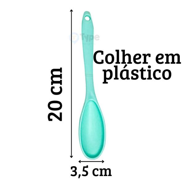 Imagem de Kit 3 Peças para Cozinha Utensílios Confeiteiro Espátula Pincel Colher em Silicone