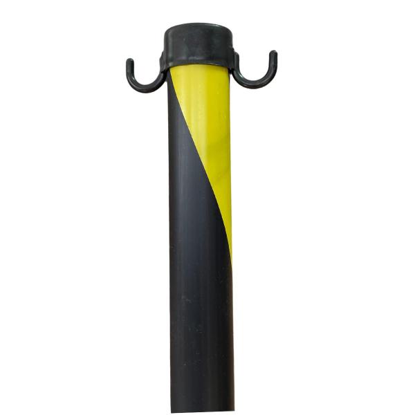 Imagem de Kit 3 Pedestal de Sinalização 95cm e 6 Mts de Corrente Zebrado Preto e Amarelo