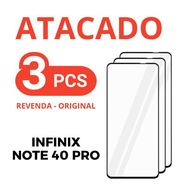 Imagem de Kit 3 Película De Vidro Temperado 3D Infinix Note 40 Pro +