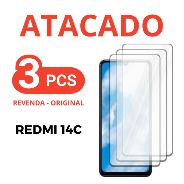 Imagem de Kit 3 Películas Vidro 3D Compatível Para Xiaomi Redmi 14C