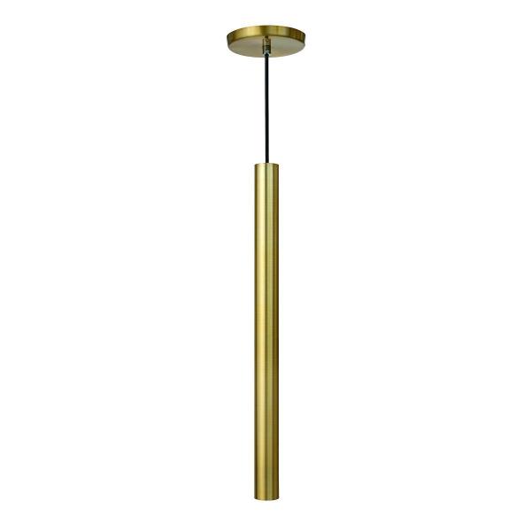Kit 3 Pendente Luminária Tubo Dourado 50 Cm + Lâmpada LED Branco Quente - Iluminar Ambiente Imagem de Kit 3 Pendente Luminária Tubo Dourado 50 Cm + Lâmpada LED Branco Quente