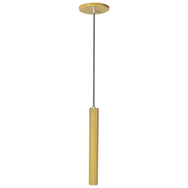 Imagem de Kit 3 Pendente Luminária Tubo Dourado Fosco 30 Cm