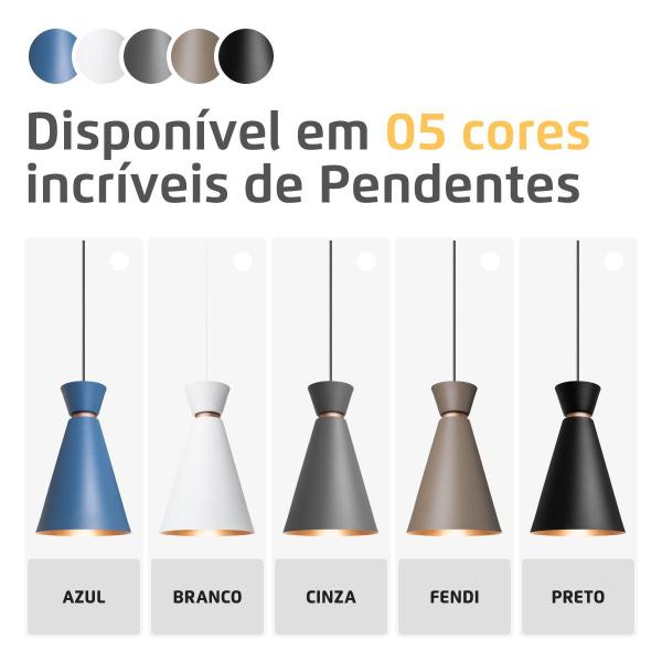 Imagem de Kit 3 Pendente Lustre Luminária Pequim 30cm Fendi