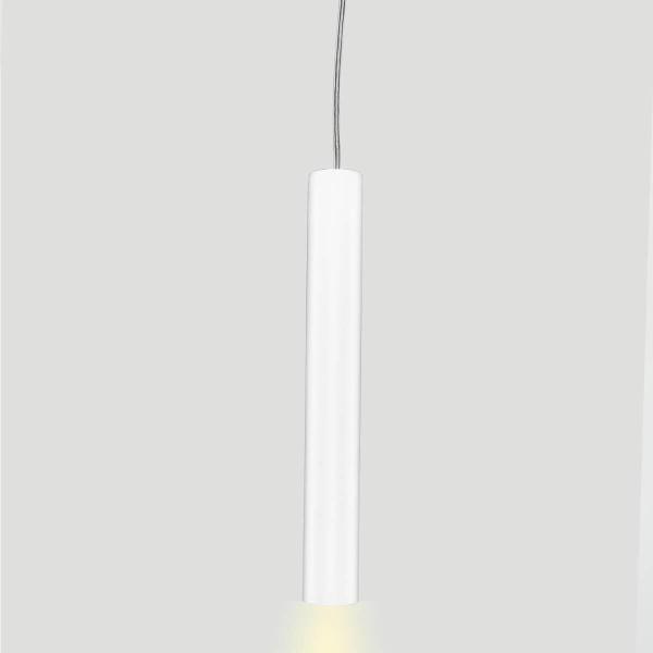 Imagem de Kit 3 Pendente Tubo Palito 30Cm - Branco + Lâmpada Led 4W