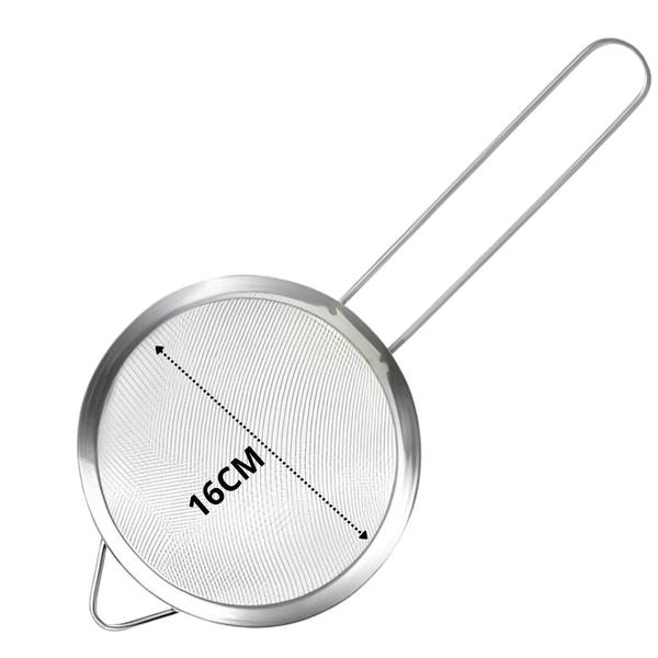 Imagem de Kit 3 Peneira Inox 20Cm 16Cm 10Cm Coar Suco Polvilhar Para Filtrar Alta Qualidade Restaurante