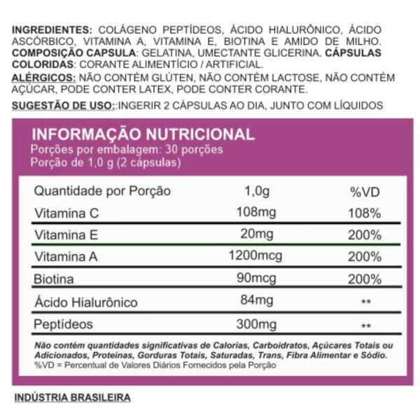 Imagem de Kit 3 Peptídeos De Colágeno Ácido Hialurônico Biotina Vit. C