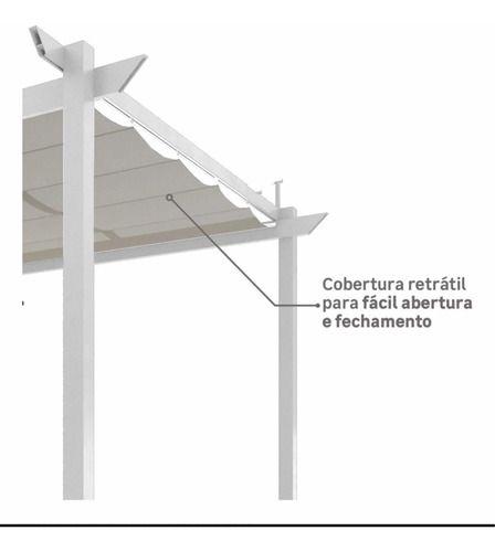 Imagem de Kit 3 Pergolado De Aluminio Branco - Importado - 258x400x282